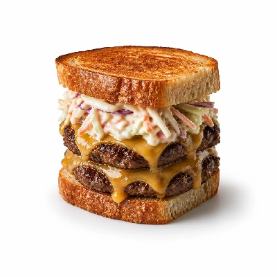 Black Bear Diner Lunch Burger Stacks Sourdough Cheese Cole Slaw
