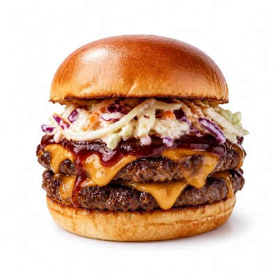 Black Bear Diner Lunch Burger Stacks Western BBQ Cole Slaw