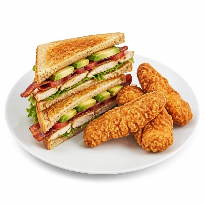 Black Bear Diner Lunch Chicken Avocado Club Sandwiches & Strips