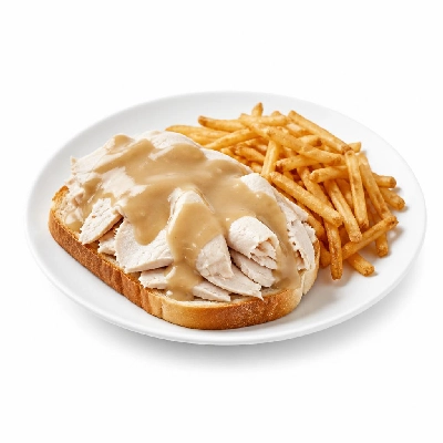 Black Bear Diner Lunch Open Faced Turkey Sandwich & Strips