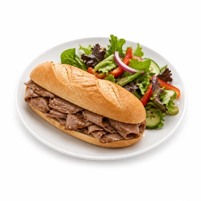 Black Bear Diner Lunch Specialty French Dip with Dinner Salad