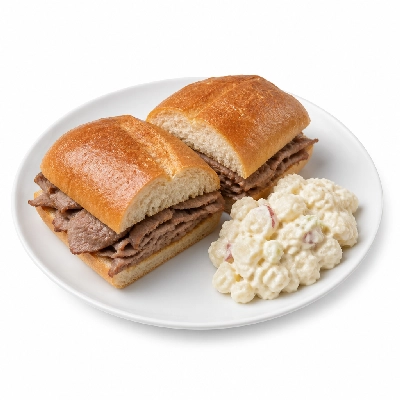 Black Bear Diner Lunch Specialty French Dip with Potato Salad