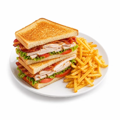 Black Bear Diner Lunch Turkey Club Sandwich & Strips