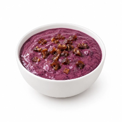 Black Sheep Coffee Berry Protein Bowl & Chopped Dates