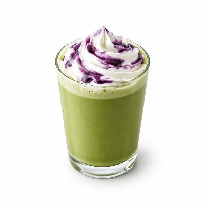 Black Sheep Coffee Blueberry Matcha Latte Almond Milk & Whipped Cream Regular