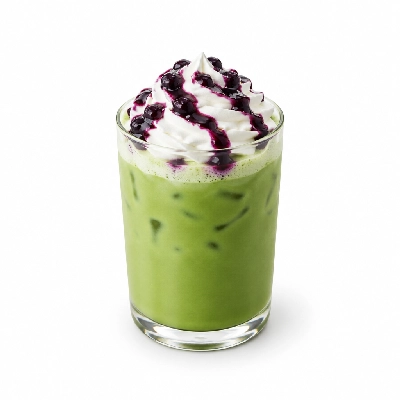 Black Sheep Coffee Blueberry Matcha Latte Coconut Milk & Whipped Cream Regular