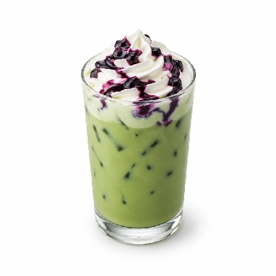 Black Sheep Coffee Iced Blueberry Matcha Latte Coconut Milk & Whipped Cream Large