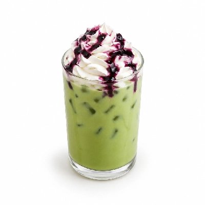 Black Sheep Coffee Iced Blueberry Matcha Latte Oat Milk & Whipped Cream Regular