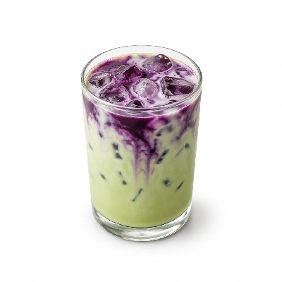 Black Sheep Coffee Iced Blueberry Matcha Latte Semi Skimmed Milk Large