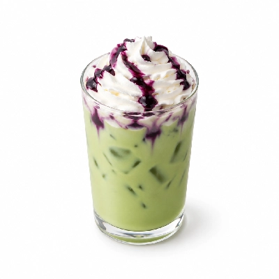 Black Sheep Coffee Iced Blueberry Matcha Latte Whole Milk & Whipped Cream Regular