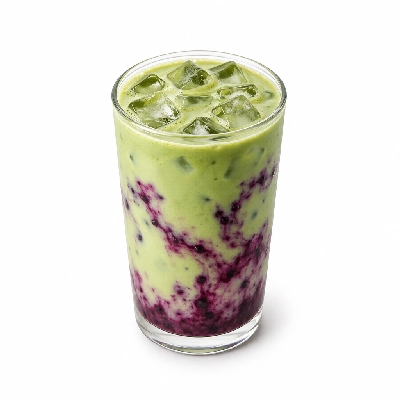 Black Sheep Coffee Iced Blueberry Matcha Latte Whole Milk Regular