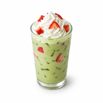 Black Sheep Coffee Iced Strawberries & Cream Matcha Almond Milk & Whipped Cream Large