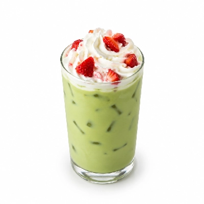 Black Sheep Coffee Iced Strawberries & Cream Matcha Coconut Milk & Whipped Cream Large