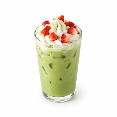 Black Sheep Coffee Iced Strawberries & Cream Matcha Soya Milk & Whipped Cream Large