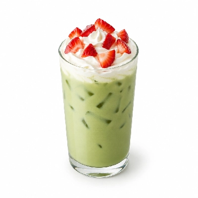Black Sheep Coffee Iced Strawberries & Cream Matcha Whole Milk & Whipped Cream Large