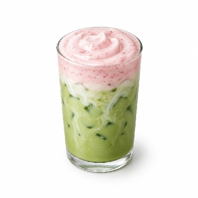 Black Sheep Coffee Iced Strawberry & Cream Matcha Latte Oat Milk Large