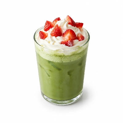 Black Sheep Coffee Strawberries & Cream Matcha Latte Coconut Milk & Whipped Cream Regular