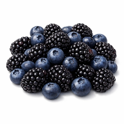 Blackberries and Blueberries