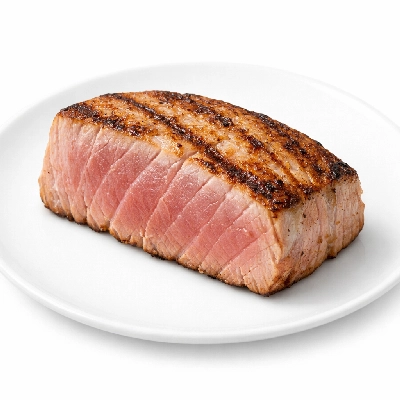 Bluefin tuna cooked dry heat