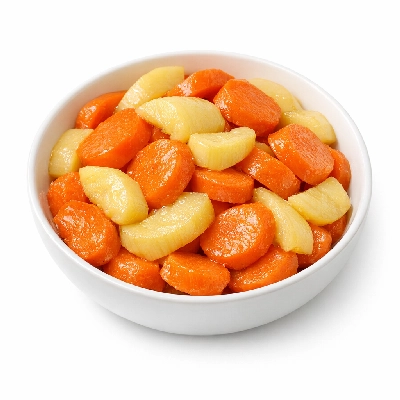 Boiled carrots and squash