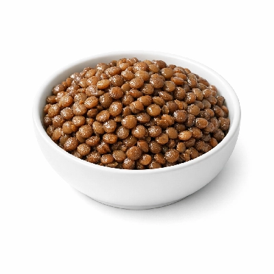 Boiled lentils with salt