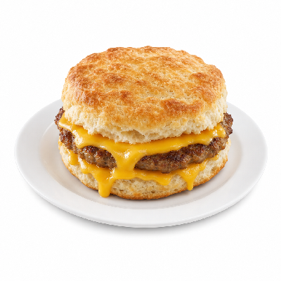 Bojangles Biscuits Sausage and Cheese with Extra-Cheese