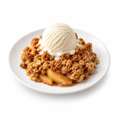 Boston Pizza Desserts Apple Crisp with Ice Cream