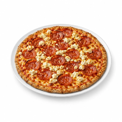 Boston Pizza Gourmet Pizzas Multigrain Pepperoni and Feta Thin Crust