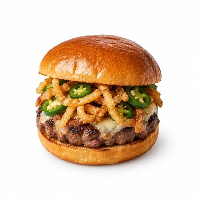 Boston Pizza Sandwiches Jalapeno & Crispy Onion Prime Rib Burger