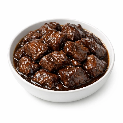 Braised beef in gravy