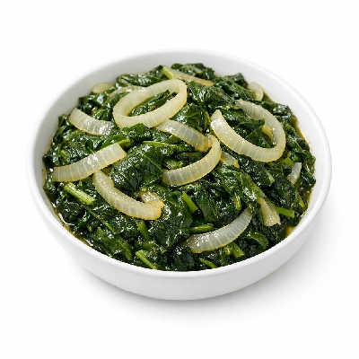 braised greens with onions