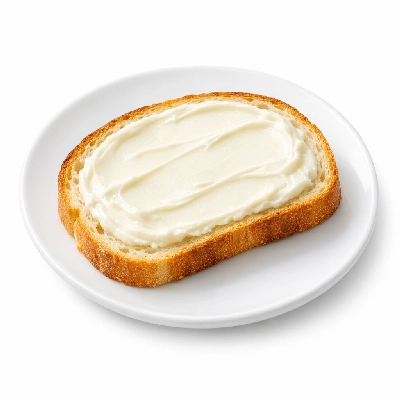 Bread slice with spread