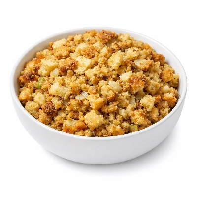 Bread stuffing dry mix prepared