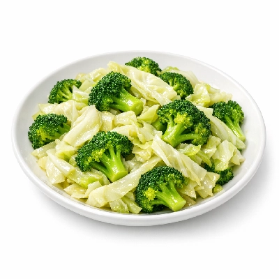 Broccoli and cabbage stir-fry