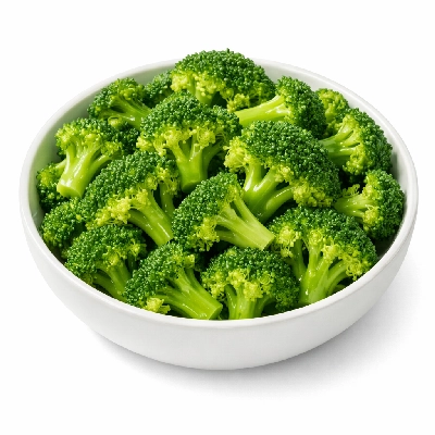 Broccoli boiled with salt