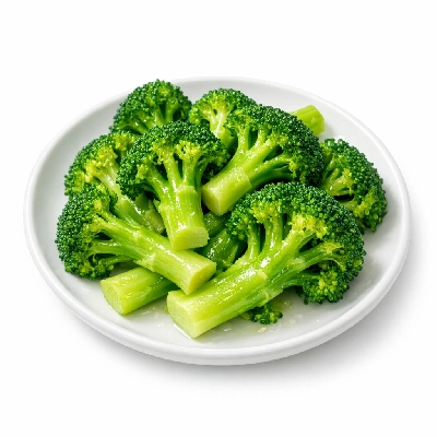 Broccoli frozen spears cooked boiled drained without salt