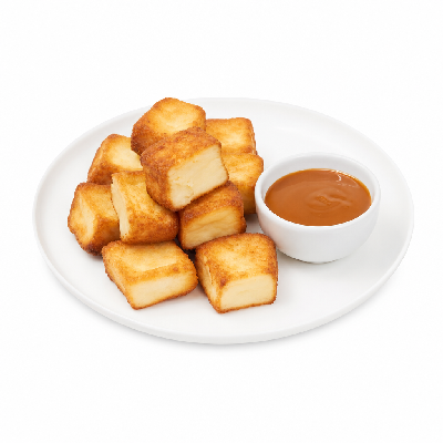 Buffalo Wild Wings Party Menu Cheesecake Bites with Caramel Sauce