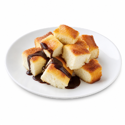 Buffalo Wild Wings Party Menu Cheesecake Bites with Chocolate Sauce