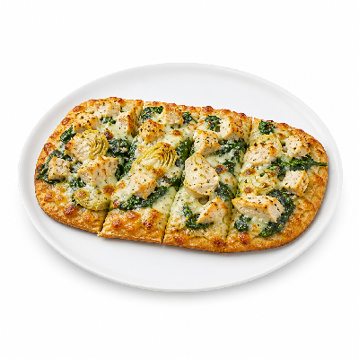 Buffalo Wild Wings Sharables Spinach Artichoke Chicken Flatbread