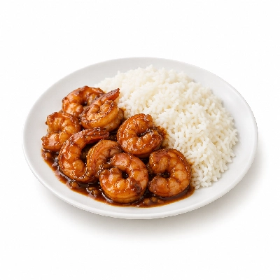 Buffets Entrees Mongolian Shrimp with Rice