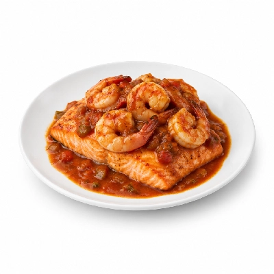 Buffets Entrees Salmon with Creole Shrimp