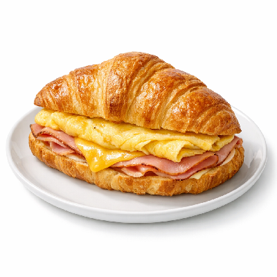 Burger King Breakfast Double Croissan'wich with Ham Egg & Cheese