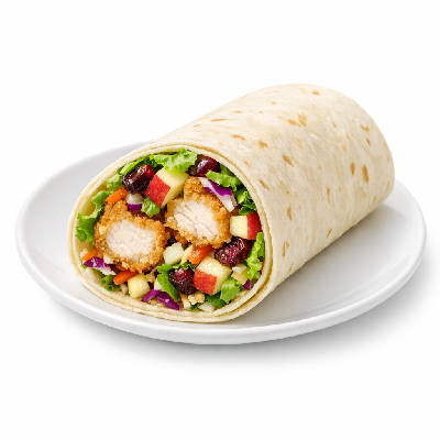 Burger King Chicken Apple and Cranberry Garden Fresh Salad Wrapcrispy