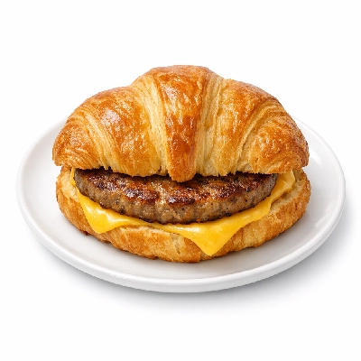 Burger king croissan'wich with sausage and cheese