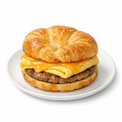 Burger king croissan'wich with sausage egg and cheese