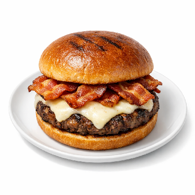 Burger King Flame Broiled Burgers A.1. Hearty Mozzarella Bacon Cheeseburger