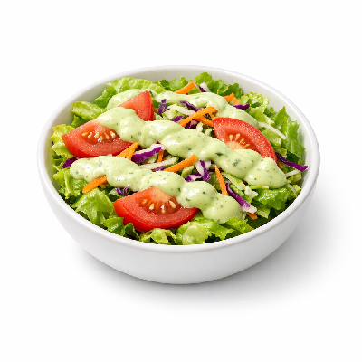 Burger King Side Garden Salad and Avocado Ranch Dressing