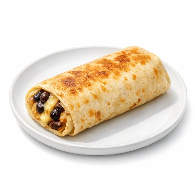 Burrito with beans and cheese