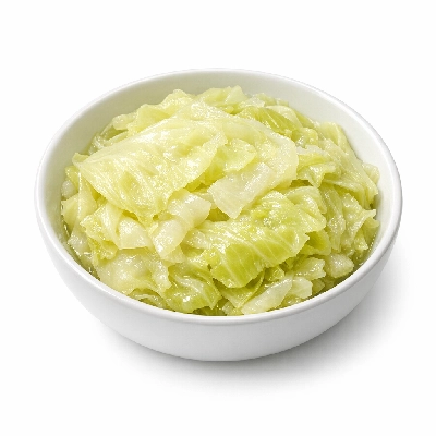 Cabbage boiled without salt