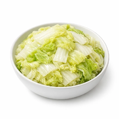 Cabbage chinese pe-tsai cooked boiled drained with salt